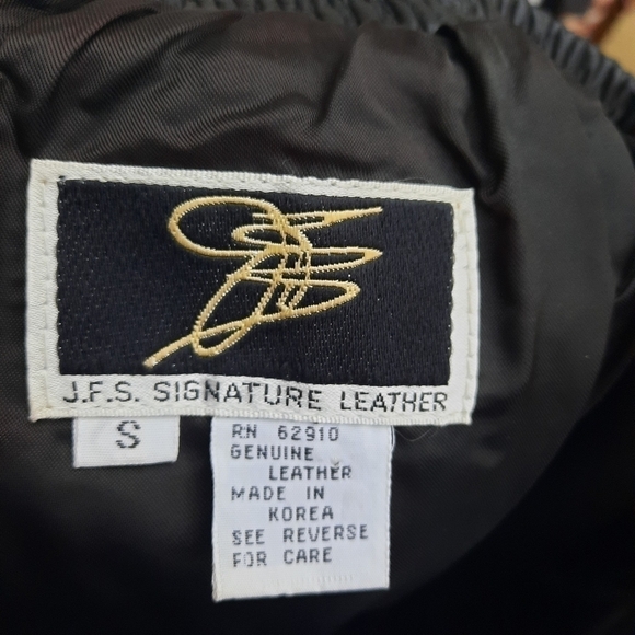 🌟 JFS Signature Leather Skirt with Pockets Size Small vintage - Picture 6 of 6